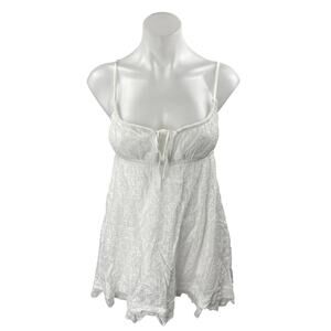 Princess Polly White Sleeveless Bustier Babydoll Cami Mini Tank Dress Size 4